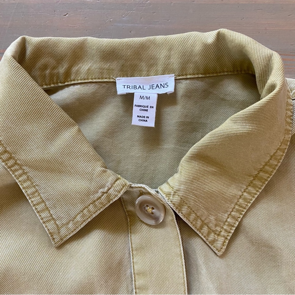 NWT Tribal Lyocell Button Up Wash Effect Jacket M XL - Picture 8 of 12
